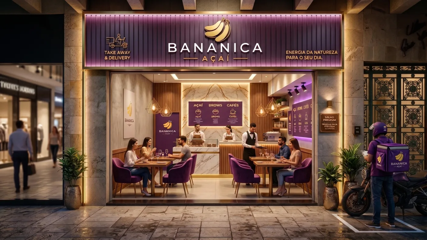 Loja Premium Bananica Açaí com salão